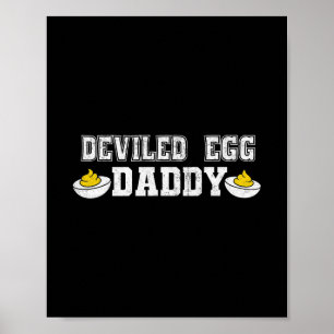 Eier-Daddy Retro Lustiger Thanksgiving Vatertag Poster