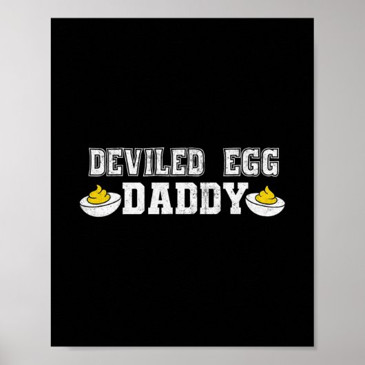 Eier-Daddy Retro Lustiger Thanksgiving Vatertag Poster (Vorne)