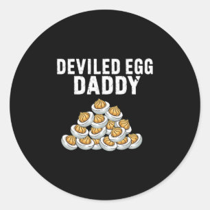 Eier-Daddy Retro-Vibes Thanksgiving-Väter Runder Aufkleber