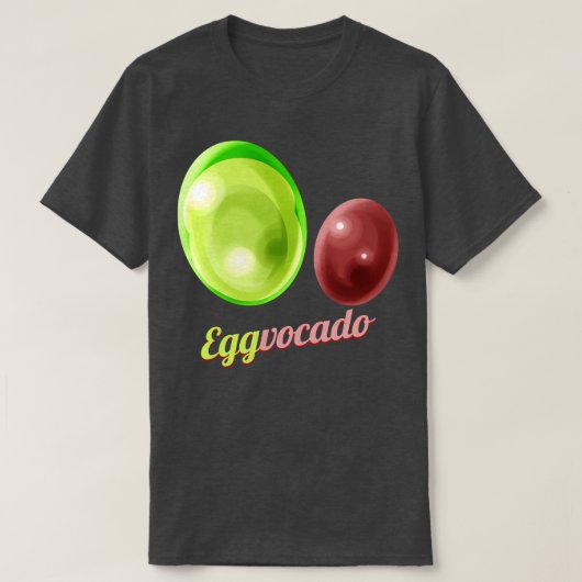 Eier, die als Avocado Eggvocado gemalt werden, zur T-Shirt (Design vorne)