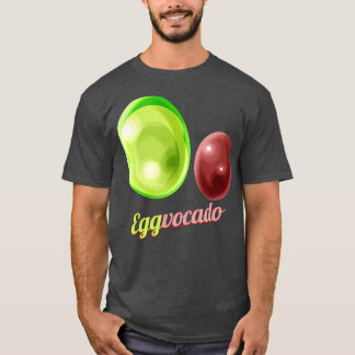 Eier, die als Avocado Eggvocado gemalt werden, zur T-Shirt