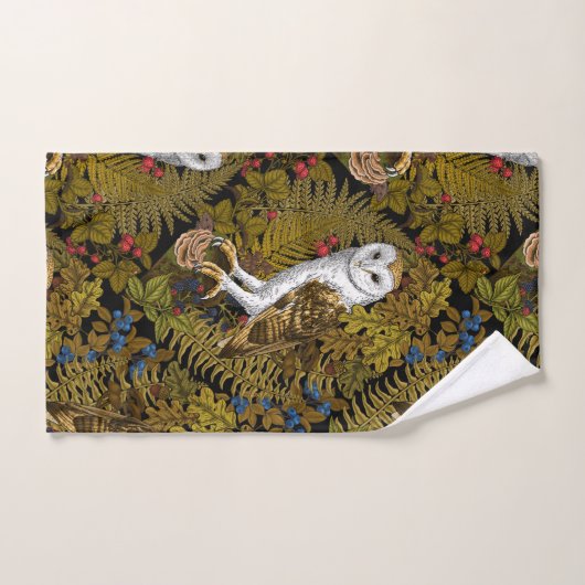 Eier, Farne, Eichen und Beeren 2 Badhandtuch Set (Handtuch)