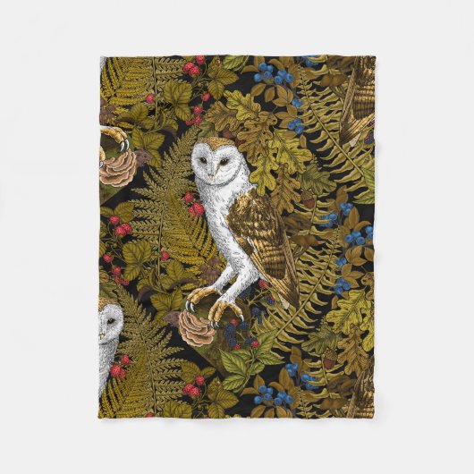Eier, Farne, Eichen und Beeren 2 Fleecedecke (Vorderseite)