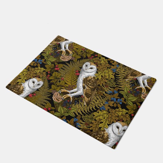 Eier, Farne, Eichen und Beeren 2 Fußmatte (Schrägansicht)