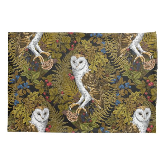 Eier, Farne, Eichen und Beeren 2 Kissenbezug (Rückseite-Links)