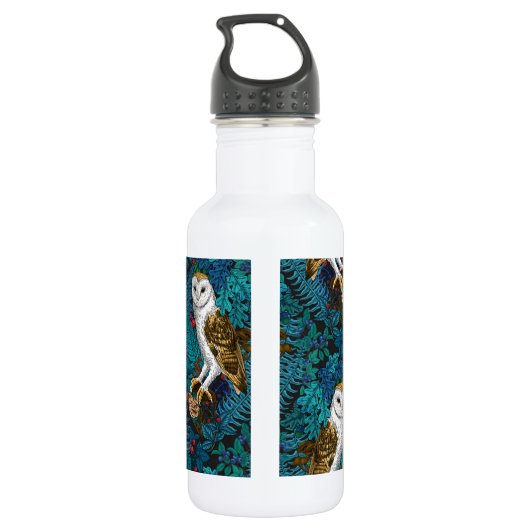 Eier, Farne, Eichen und Beeren 3 Edelstahlflasche (Rückseite)