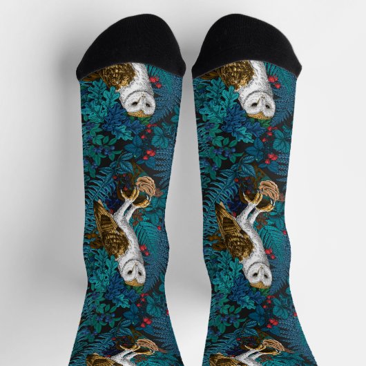 Eier, Farne, Eichen und Beeren 3 Socken (Oben)