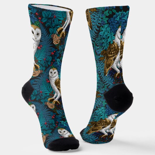 Eier, Farne, Eichen und Beeren 3 Socken (Gewinkelt)