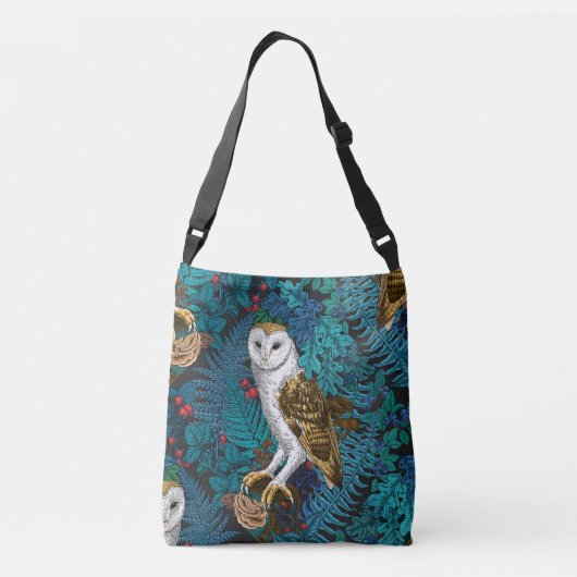 Eier, Farne, Eichen und Beeren 3 Tragetaschen Mit Langen Trägern (Rückseite)