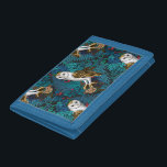 Eier, Farne, Eichen und Beeren 3 Tri-fold Geldbeutel<br><div class="desc">а Eulen,  Mäuse,  Waldbeeren und Farne,  nahtlos</div>
