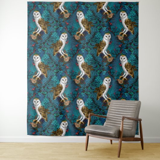 Eier, Farne, Eichen und Beeren 3 Wandteppich (Beispiel)