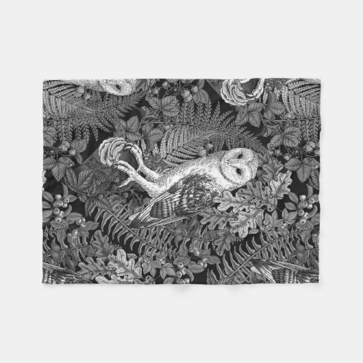 Eier, Farne, Eichen und Beeren 4 Fleecedecke (Vorderseite (Horizontal))