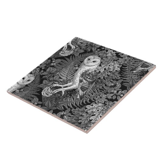 Eier, Farne, Eichen und Beeren 4 Fliese (Seite)