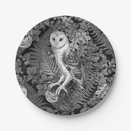 Eier, Farne, Eichen und Beeren 4 Pappteller (Vorderseite)