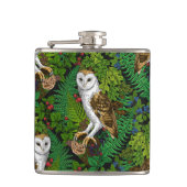 Eier, Farne, Eichen und Beeren Flachmann (Vorderseite)