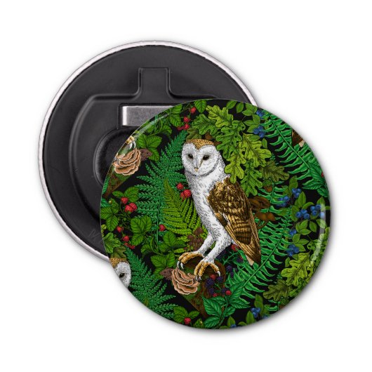 Eier, Farne, Eichen und Beeren Flaschenöffner (Vorderseite)