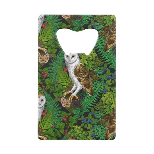 Eier, Farne, Eichen und Beeren Geldbeutel Flaschenöffner (Rückseite)