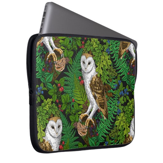 Eier, Farne, Eichen und Beeren Laptopschutzhülle (Vorne Rechts)