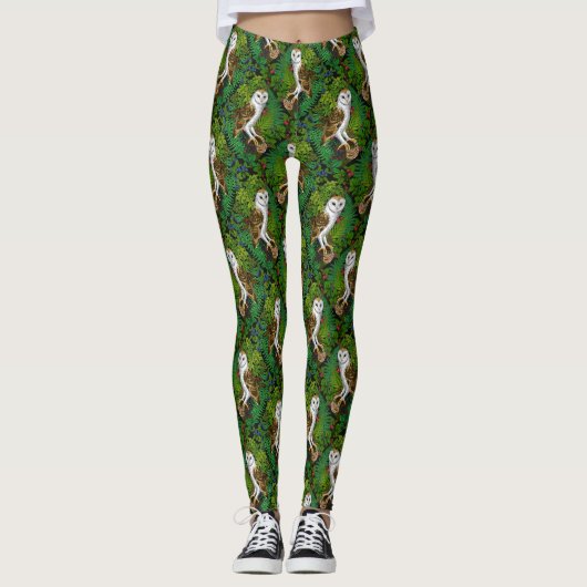Eier, Farne, Eichen und Beeren Leggings (Vorderseite)