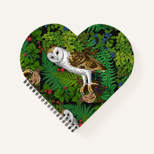 Eier, Farne, Eichen und Beeren Notizblock (Vorderseite)