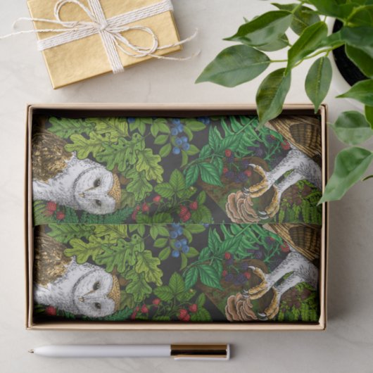 Eier, Farne, Eichen und Beeren Seidenpapier (Geschenk)