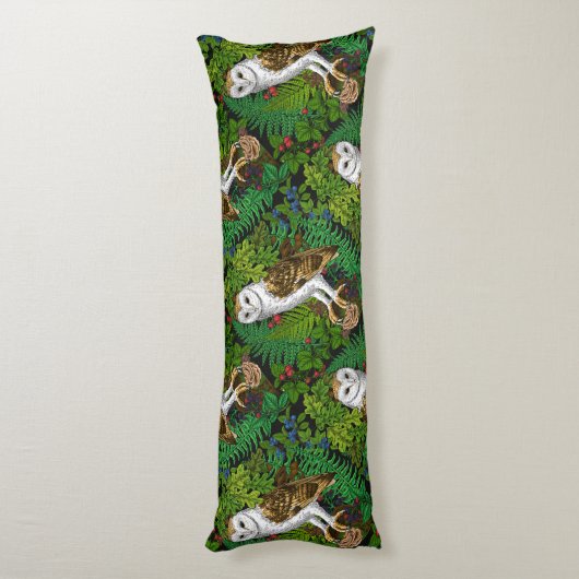 Eier, Farne, Eichen und Beeren Seitenschläferkissen (Rückseite (Vertikal))