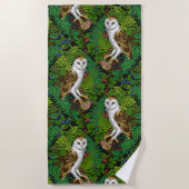 Eier, Farne, Eichen und Beeren Strandtuch (Vorderseite)