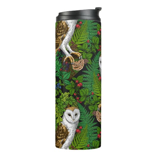 Eier, Farne, Eichen und Beeren Thermosbecher (Nach links gedreht)