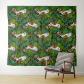 Eier, Farne, Eichen und Beeren Wandteppich (Beispiel (Horizontal))