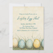 Eier im Gras Ostereier jagen Einladung (Vorderseite)