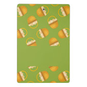 Eier in braunem Korb auf grün Mini Klemmbrett (Rückseite)