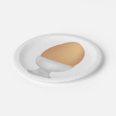 Eier in einem Cup Food Paper Teller (Schrägansicht)