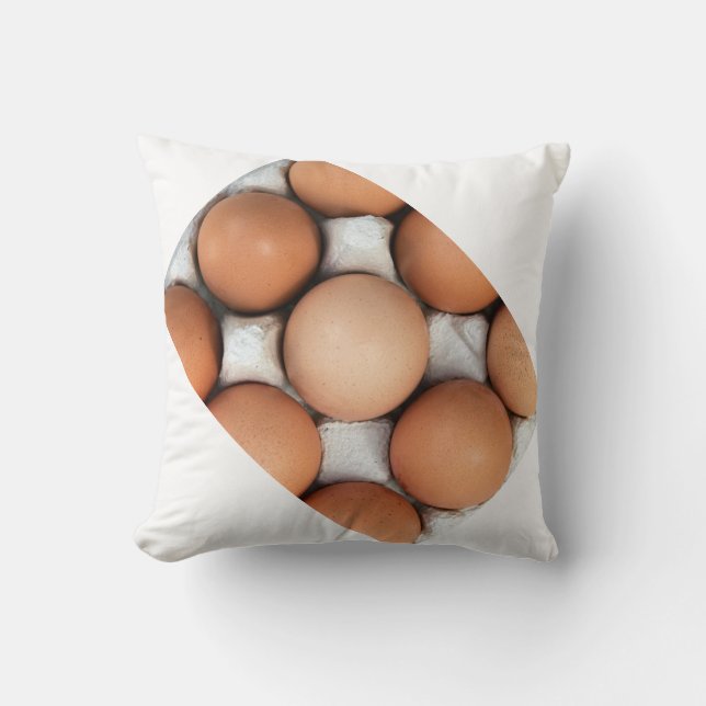 Eier in einer Schachtel Kissen (Vorderseite)