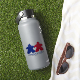 Eier in Liebe, blaue und rote Vinyl-Aufkleber Aufkleber