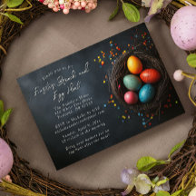 Eier in Ostern Brunch und Eizelljagd