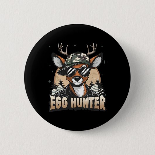 Eier Jäger Hirsch Buck Byckward Cap Hirsch Jagd Ea Button (Vorderseite)