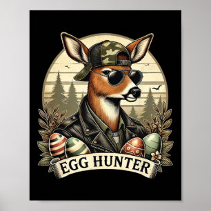 Eier Jäger Hirsch Buck Byckward Cap Hirsch Jagd Ea Poster