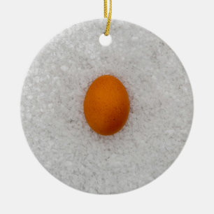 Eier mit Salz Keramik Ornament