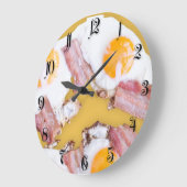 Eier mit Speck Große Wanduhr (Winkel)