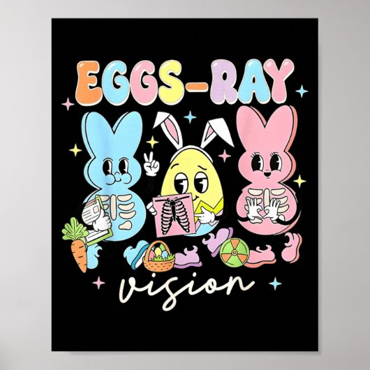 Eier Ray Vision Krankenschwester T- Ostern Xray Te Poster (Vorne)