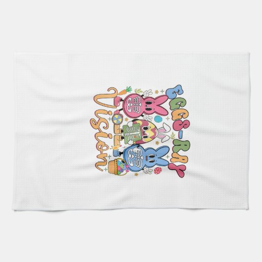 Eier Röntgenblick Frohen Ostertag Röntgenassistent Geschirrtuch (Horizontal)