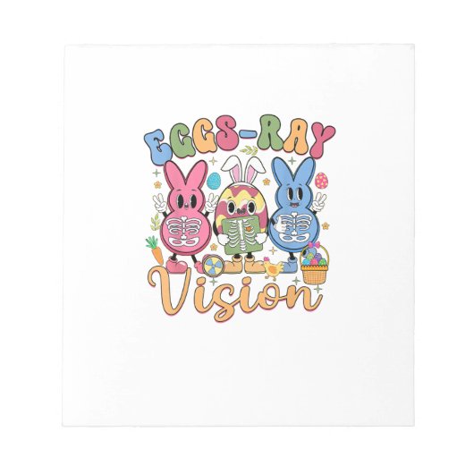 Eier Röntgenblick Frohen Ostertag Röntgenassistent Notizblock (Vorderseite)