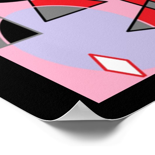 Eier schwarz poster (Ecke)