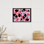 Eier schwarz poster (Küche)