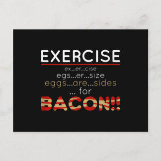 Eier sind Seiten für Bacon Postkarte