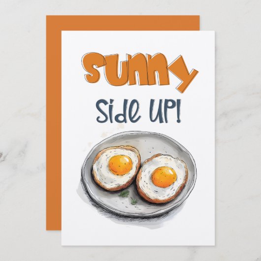 Eier Sonnige ف و ر ط ص ح ي ب ي ض   Einladung (Vorne/Hinten)