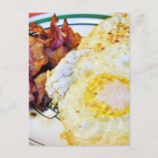 Eier Speck Frühstück Postkarte (Vorderseite)