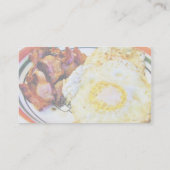 Eier Speck Frühstück Visitenkarte (Rückseite)