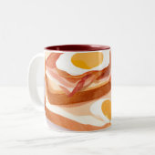 Eier Speck und Toast Zweifarbige Tasse (Vorderseite Links)