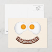 Eier und Bacon Grin Postkarte (Vorne/Hinten)
